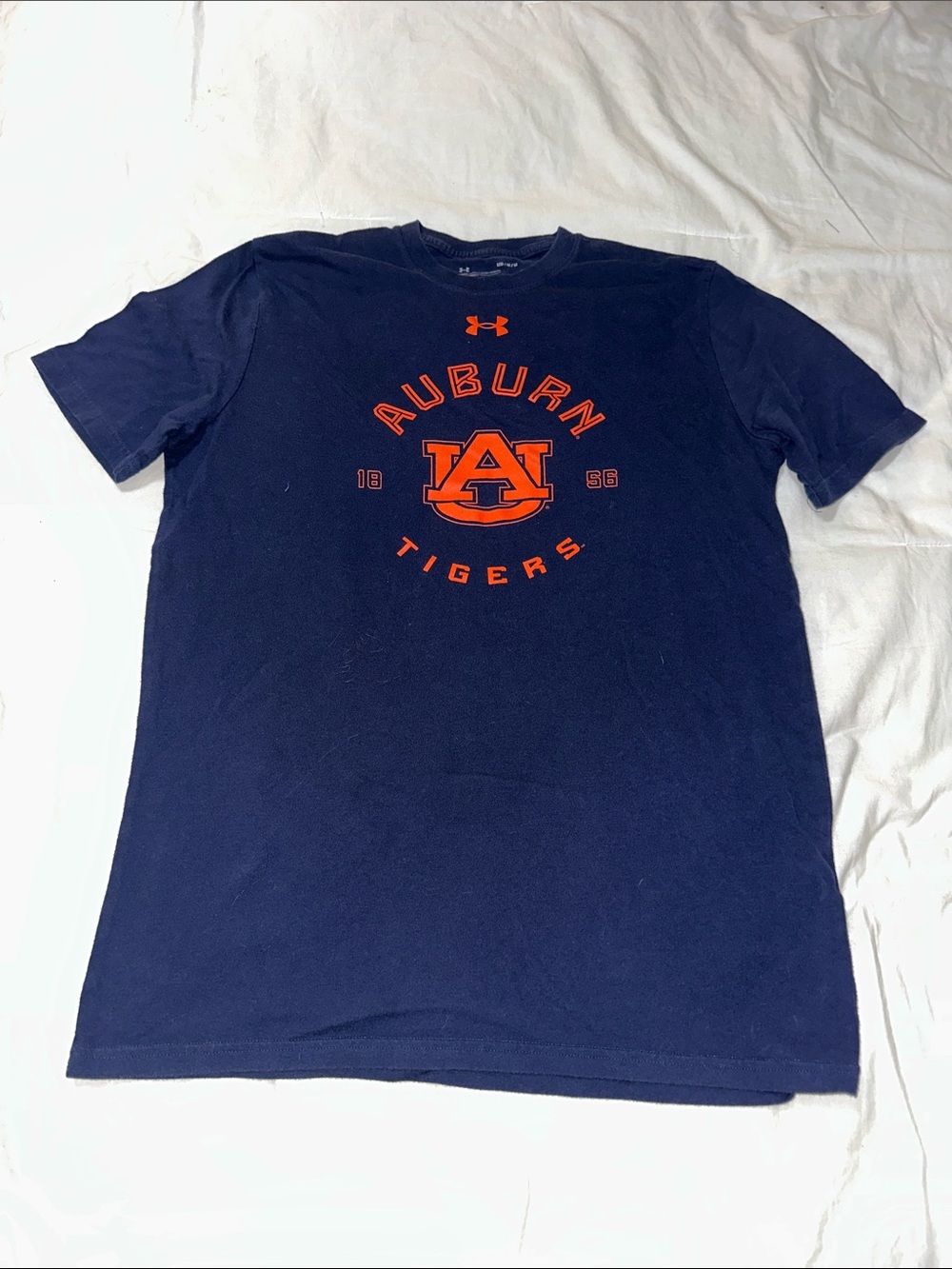 Under Armour Navy and Orange Auburn Tigers Short Sleeve Tee